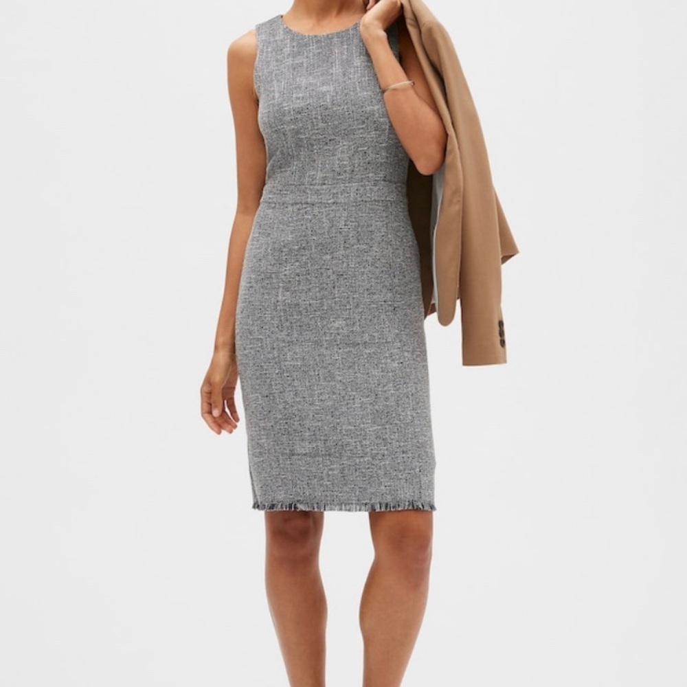 Banana Republic Stretch Tweed Sheath
